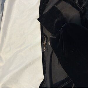 Black velvet croped blouse